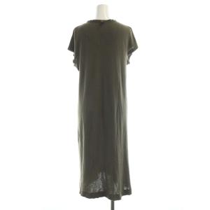 MARGARET HOWELL ノースリーブ ワンピース マキシ ロング 半袖 F カーキ 589-268803 /RO