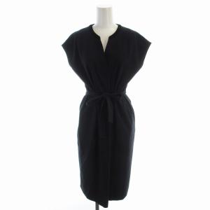 Decade ワンピース ひざ丈 ノースリーブ リボン 32 紺 ネイビー OPCXSA0712 /EE