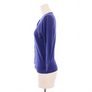 JOHN SMEDLEY ニットカーディガン 長袖 クルーネック 薄手 ストレッチ XS 青 ブルー /BB