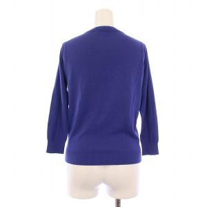 JOHN SMEDLEY ニットカーディガン 長袖 クルーネック 薄手 ストレッチ XS 青 ブルー /BB