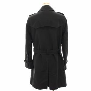 LOVELESS ダブルブレスコート トレンチコート ロング 裏地チェック ライナー付き M 黒 ブラック 61A18-200-09