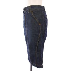 DOLCE&GABBANA デニムスカート ひざ丈 タイト サイドジップ 36 紺 DK.F4745D /KH