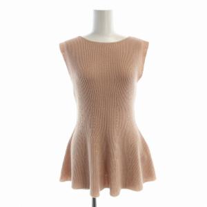 24SS リネン混ノースリペプラムニット 0 ピンク 09WNT242137 /EE