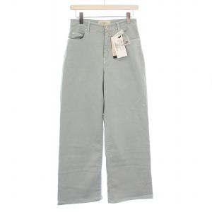 デニムパンツ ジーンズ ジップフライ ストレッチ ロゴパッチ 40 水色 ライトブルー タグ付き /BB