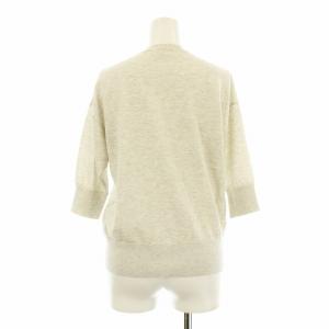 IENA 24SS LEVITA クルーカーディガン ニット 六分袖 クルーネック ホワイト 24080900330010