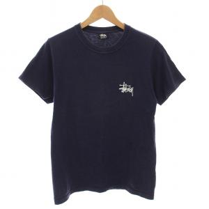 STUSSY Tシャツ カットソー 半袖 バックプリント S 紺 /YM