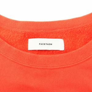 FACETASM スウェット トレーナー 長袖 裏起毛 プリント 00 赤 レッド MRC-SW-U02 /KU
