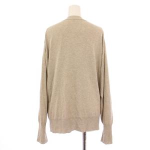 IENA コットン麻Vネックカーディガン ニット 長袖 ストレッチ 薄手 F ベージュ 22080900403020