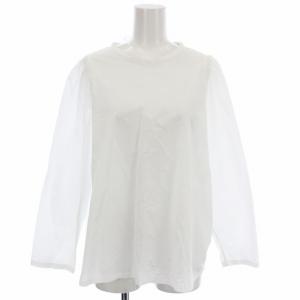 プルオーバー シャツ ai1071 nuage ブラウス 長袖 バックリボン 38 白 ホワイト /G