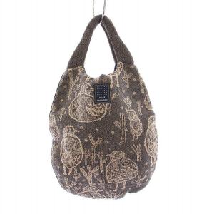 home circle egg bag エッグバッグ ハンドバッグ 刺繍 総柄 紺 ベージュ グレー e912