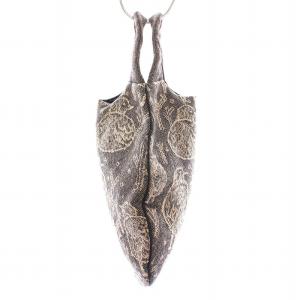 mina perhonen home circle egg bag エッグバッグ ハンドバッグ 刺繍 総柄 紺 ベージュ グレー e912