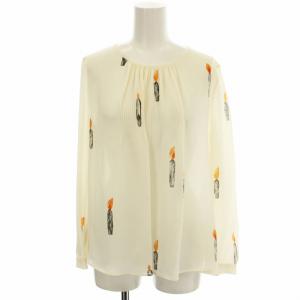 candle シルク ブラウス va1871 38 アイボリー