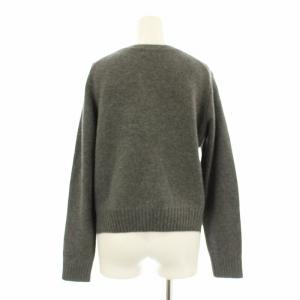 IENA 23AW SUPER180 クループルオーバー ニット セーター 長袖 クルーネック ウール グレー 23080900307040
