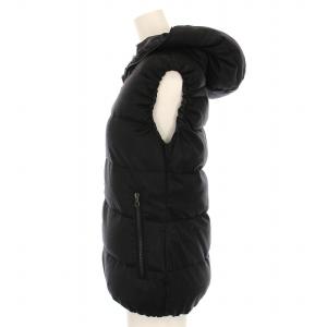 DUVETICA ダウンベスト フード付き ジップアップ 40 黒 /YM