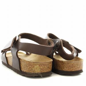BIRKENSTOCK Rio リオ サンダル ストラップ レザー 37 24cm 茶 ブラウン /G