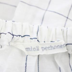 mina perhonen リネン シャツ ブラウス ws1904 town check 38 ホワイト