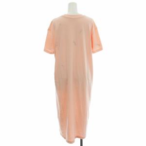 mina perhonen ys8432 choucho Tシャツワンピース 半袖 蝶々 刺繍 ロング ワンピース 40 ピンク /G