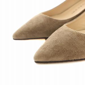 FABIO RUSCONI パンプス ポインテッドトゥ ヒール スエード 保存箱付き 36.5 23.5cm 茶 ブラウン I-1050-SASSUOLO