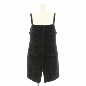 23AW GLITTER TWEED VEST ビスチェ ベスト キャミソール ツイード ウール混 モヘヤ混
