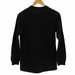 STUSSY 90s Tシャツ 長袖 カットソー プリント S 黒 ブラック 白 ホワイト28629 /OR