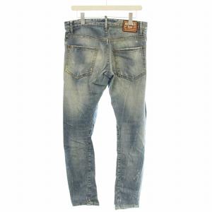 DSQUARED2 デニムパンツ S71LA0492 ダメージ加工 ペイント ジーンズ 46 水色 ライトブルー /G