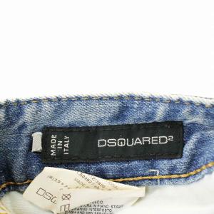 DSQUARED2 デニムパンツ S71LA0492 ダメージ加工 ペイント ジーンズ 46 水色 ライトブルー /G