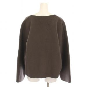 ebure Ｖネックプルオーバー トップス ニット 長袖 ウール 36 グレーブラウン 3210700452 /YM