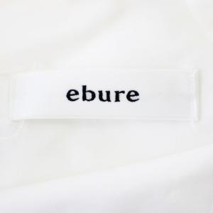 ebure バルーンスリーブ スキッパー ブラウス 3110700430 七分袖 キーネック シャツ 38 白 ホワイト