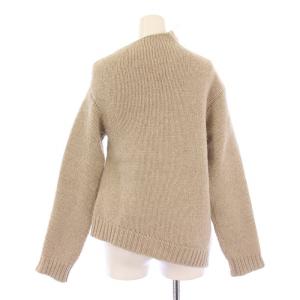 JIL SANDER ニット セーター アシンメトリー ハイネック ウール 34 ベージュ
