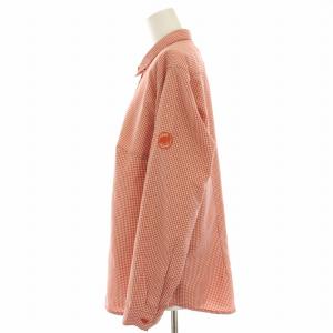 MAMMUT アズダロングスリーブシャツ ブラウス ギンガムチェック 長袖 XL 赤 レッド ピンク 1015-00582