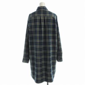 mont-bell シャツワンピース ブラウス チュニック 長袖 タータンチェック L 青 ブルー 114119 /EE