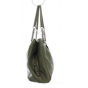 COACH トートバッグ レザー チェーン 緑 カーキ 36855 /YM