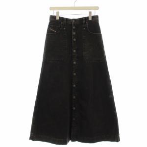 デニムスカート マキシ ロング Aライン 27 黒 ブラック A0492309B88 /OR