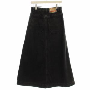 DIESEL デニムスカート マキシ ロング Aライン 27 黒 ブラック A0492309B88 /OR