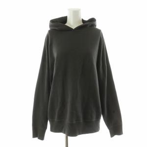 プレスコットンフードプルオーバー パーカー 長袖 フーディー 38 チャコールグレー 085-13027