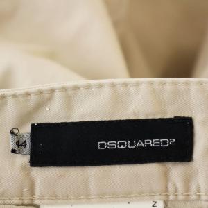 DSQUARED2 チノパン チノ パンツ ダメージ加工 ボタンフライ 44 ベージュ /G
