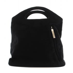 ハンドバッグ スエード 黒 AU-21 9672 /YM