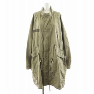 24SS ミリタリーコート ロング丈 コットン F カーキ WGZ1041208A0001 /AN42
