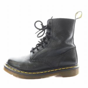 パスカル PASCAL ショート ブーツ レースアップ レザー UK4 黒 ブラック /AN10 D