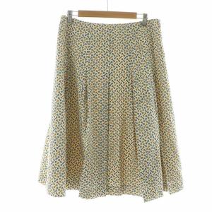 フレアスカート ロング 総柄 大きいサイズ 13+ ベージュ SV-1701461 /NQ