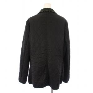 BURBERRY LONDON キルティングジャケット ステンカラー 中綿 アウター 裏地ノバチェック 切替 M 黒 ブラック /BB
