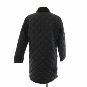 Barbour キルティングコート 中綿コート アウター 衿コーデュロイ 32 黒 ブラック 1702217 /YT