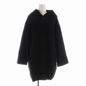 ソフトメルトンショートフードコート ロング 38 黒 ブラック 21020912350040 /EE