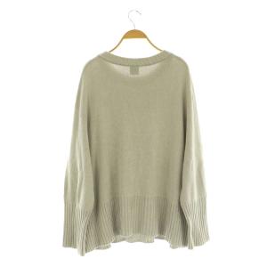 Spick&Span 24SS バルキーヤーン ロングリブ プルオーバー ニット セーター 長袖 グレー /MY OS