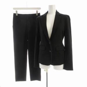 スーツ セットアップ テーラードジャケット スラックスパンツ シングル 36 38 黒 ブラック 0505-210-171