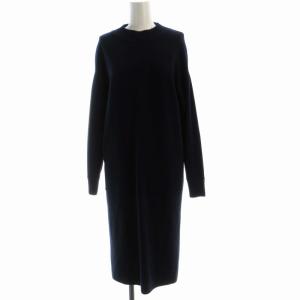 ニット ワンピース マキシ ロング 36 紺 ネイビー A726-040 /RO