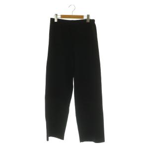 ニットパンツ ワイド イージー ストレッチ 36 ブラック /MY OS
