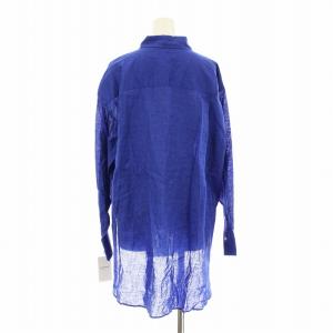 Spick&Span 24SS コットンリネンルーズシャツ 長袖 麻 F 青 ブルー 24050200307210 /KU