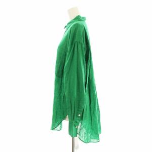 Spick&Span 24SS コットンリネンルーズシャツ長袖 麻 F 緑 グリーン 24050200307210 /KU