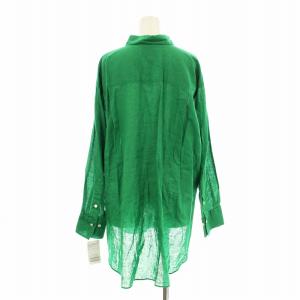 Spick&Span 24SS コットンリネンルーズシャツ長袖 麻 F 緑 グリーン 24050200307210 /KU